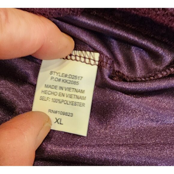 Purple Lace Bodycon Dress  Ups & Down Polyester Stretchy Lining Size XL - Picture 4 of 10